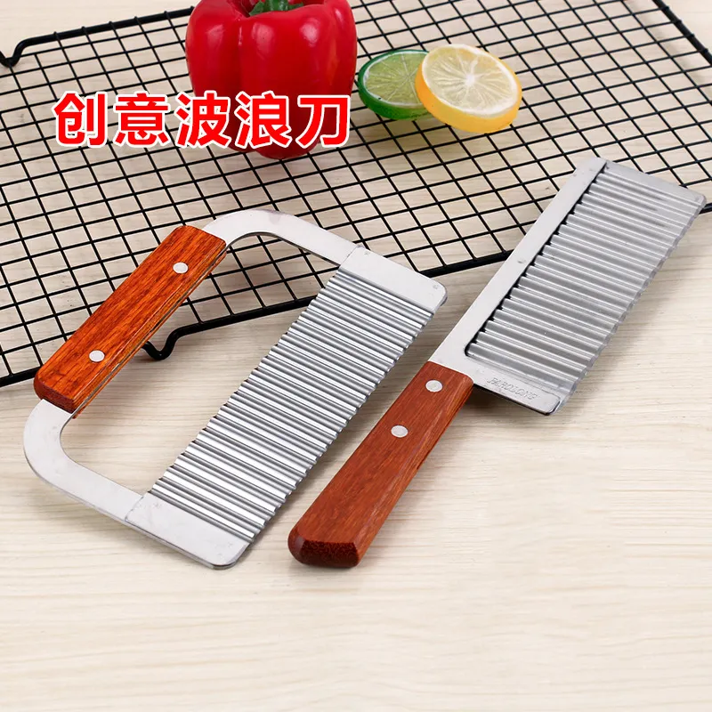 加厚不锈钢波浪刀土豆刀