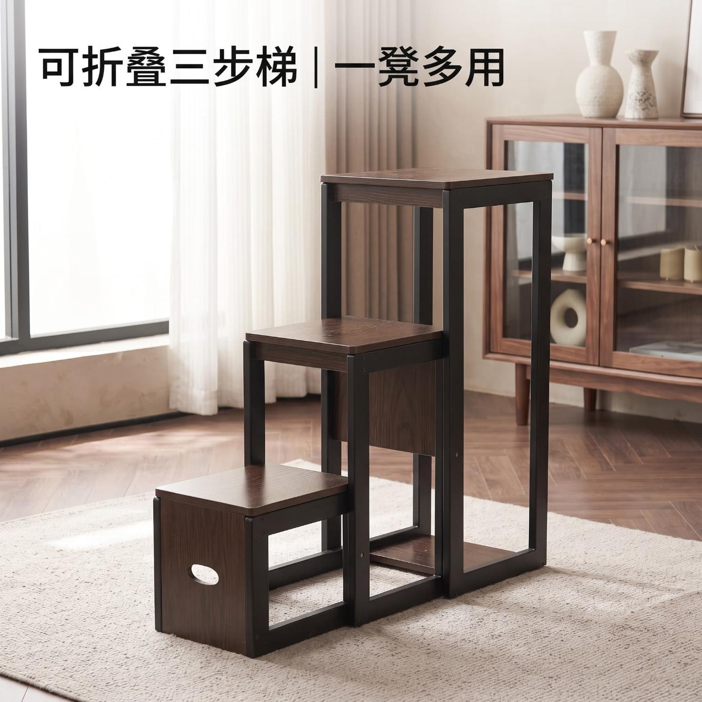 多功能梯凳用可折叠室内登高厨房卧室阶梯步梯凳子梯子两用梯凳