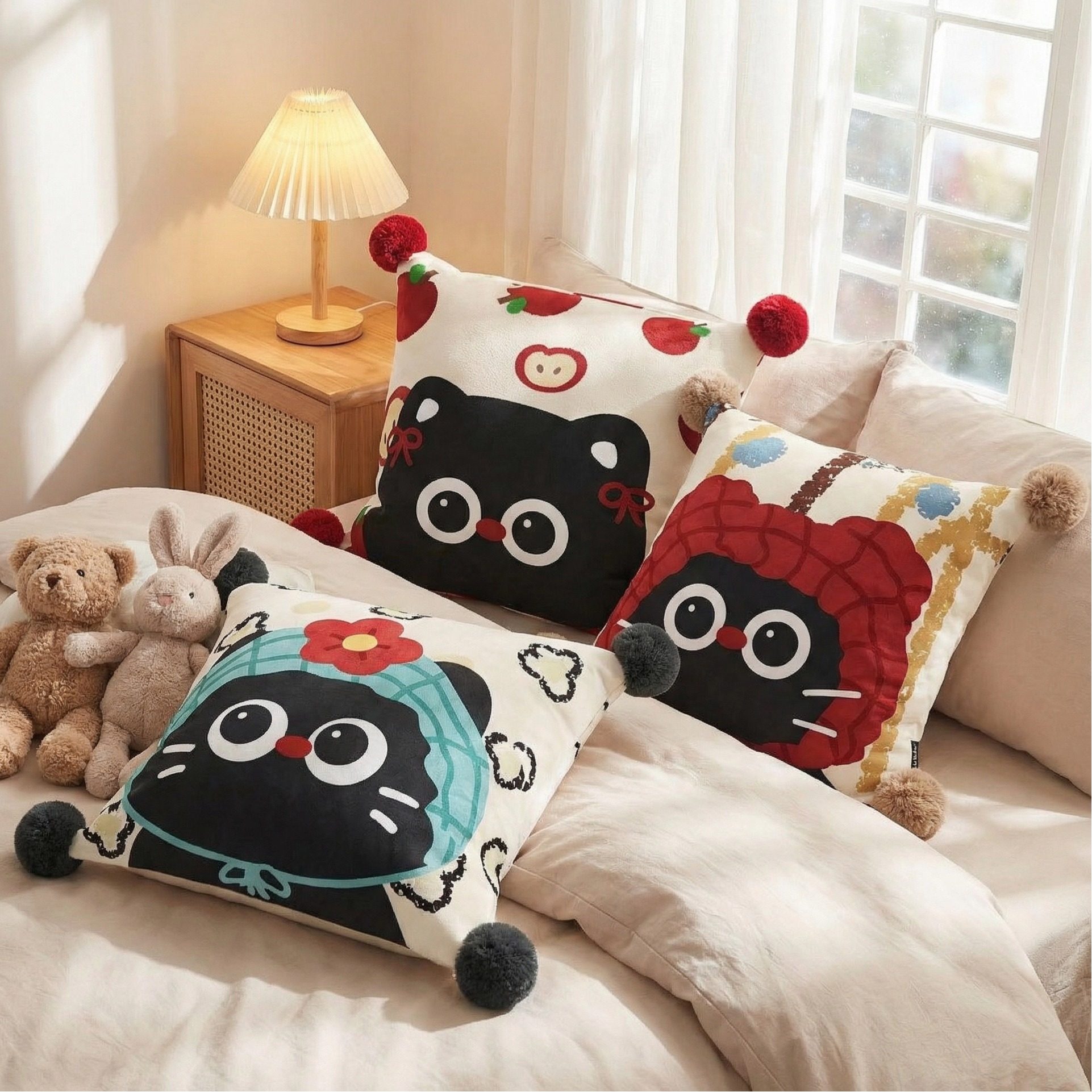 卡通抱枕沙发客厅靠背垫轻奢高级感床上卧室靠枕飘窗民俗靠垫含芯,居家布艺,靠垫/抱枕,淘宝优惠券,粉丝福利购,淘宝优惠卷