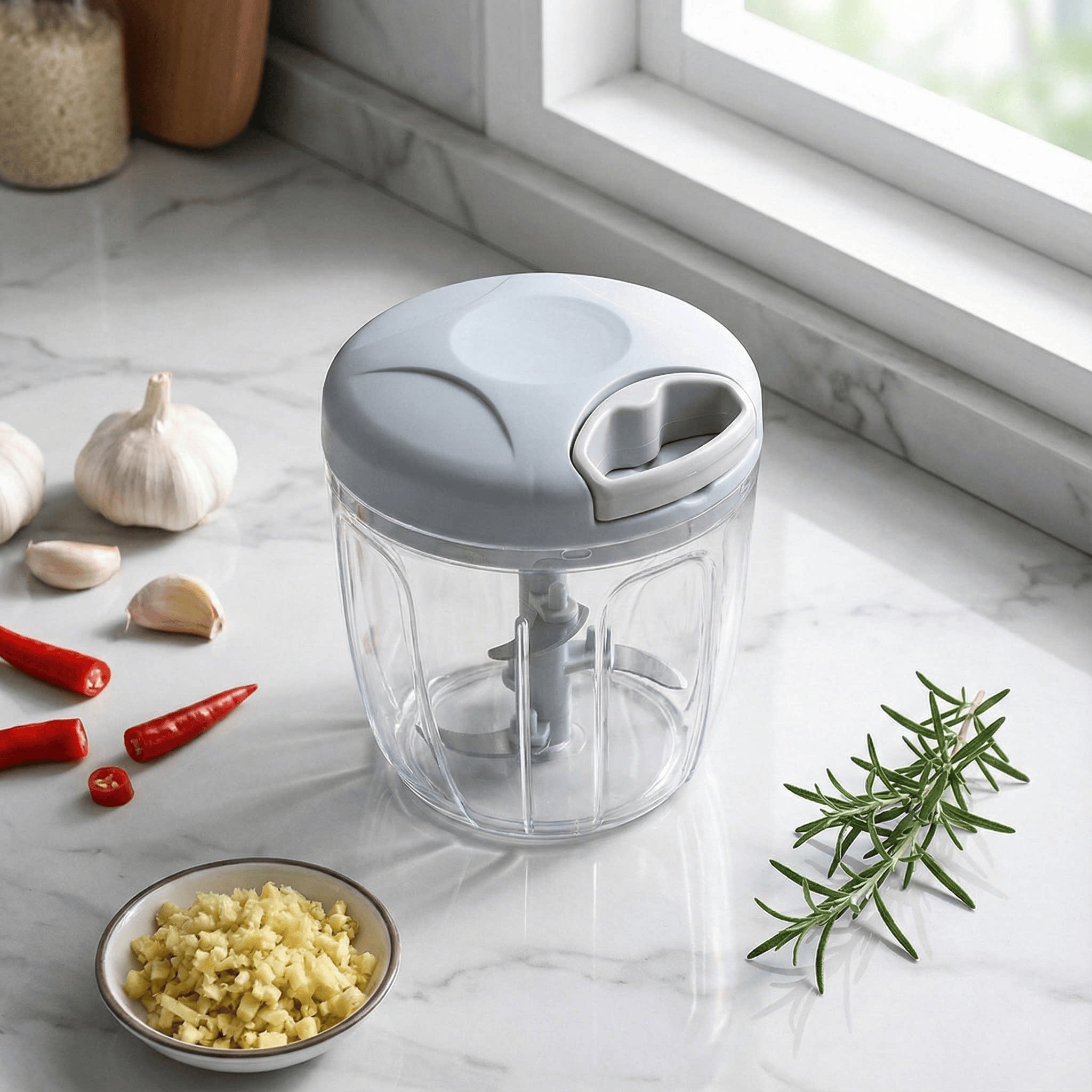 蒜泥器手动捣蒜器多功能拉蒜器姜蒜肉沫辅食绞肉器厨房搅蒜器家用