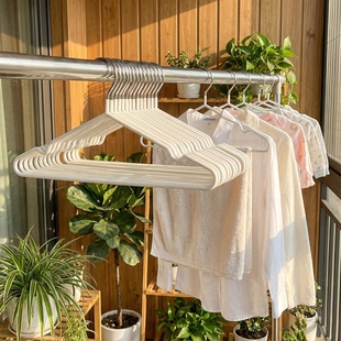 衣架无痕成人款 衣架子浸塑防滑晾晒晾衣撑衣服撑子加粗钢丝收纳架