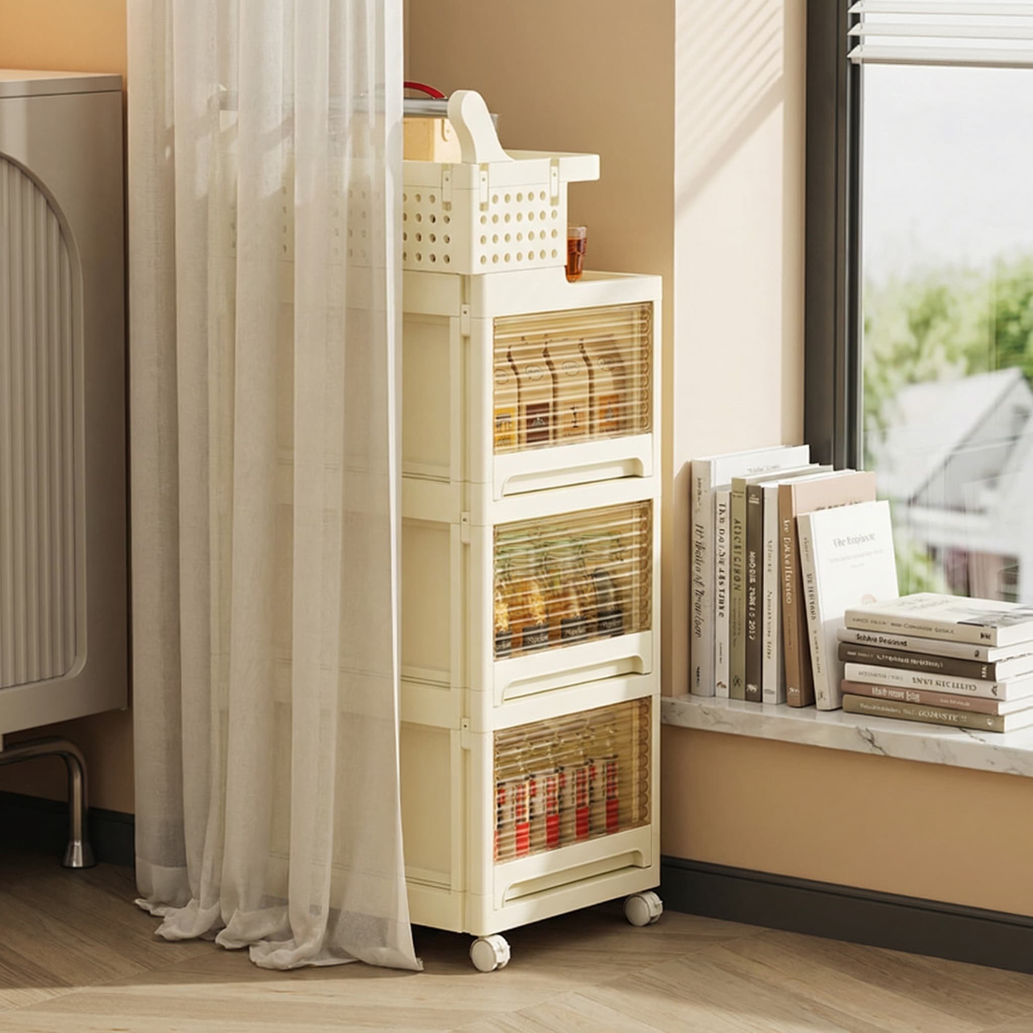 小推车置物架零食收纳架落地多层客厅可移动卫生间收纳柜收纳抽屉,收纳整理,收纳柜,淘宝优惠券,粉丝福利购,淘宝优惠卷