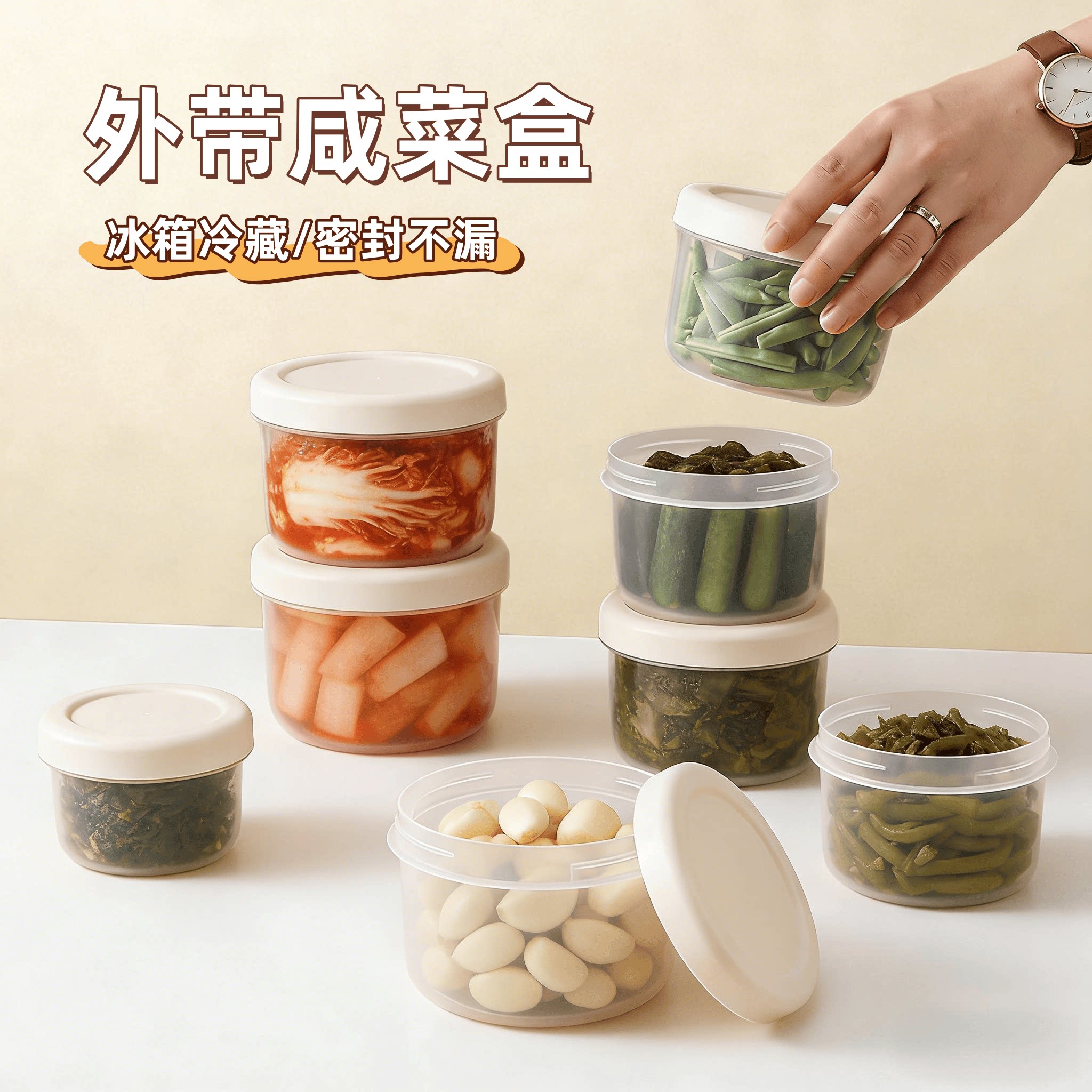 迷你密封咸菜蘸料碗250ML图片