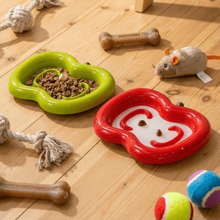 创意卡通造型慢食盘陶瓷宠物碗防打翻猫狗碗防噎缓食盆舔食盘家用