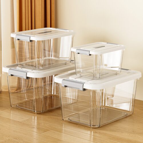 透明大容量杂物收纳箱加厚手提