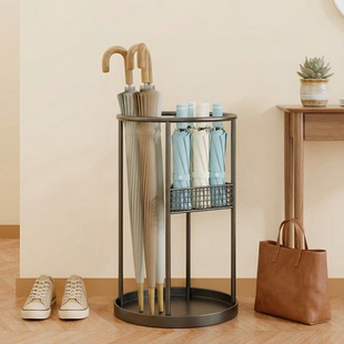 伞架置物架家用门口放伞筒商用进门沥水伞桶雨伞架入户收纳架铁艺