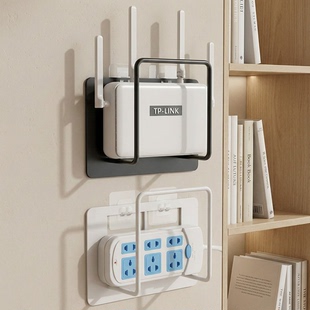 路由器放置架壁挂墙上机顶盒置物架客厅墙面支架墙壁架子托架家用