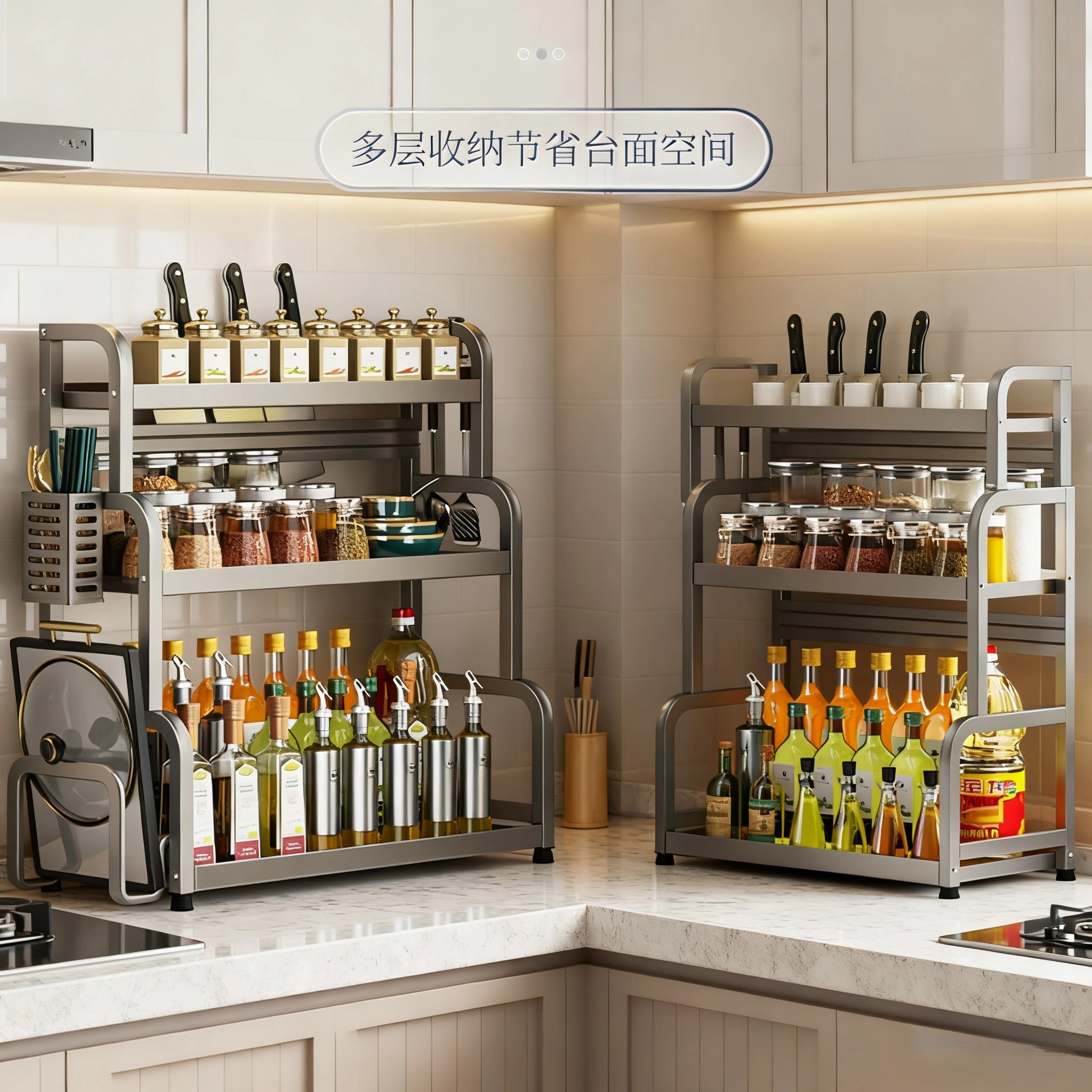 厨房置物架多功能用品调味架刀架