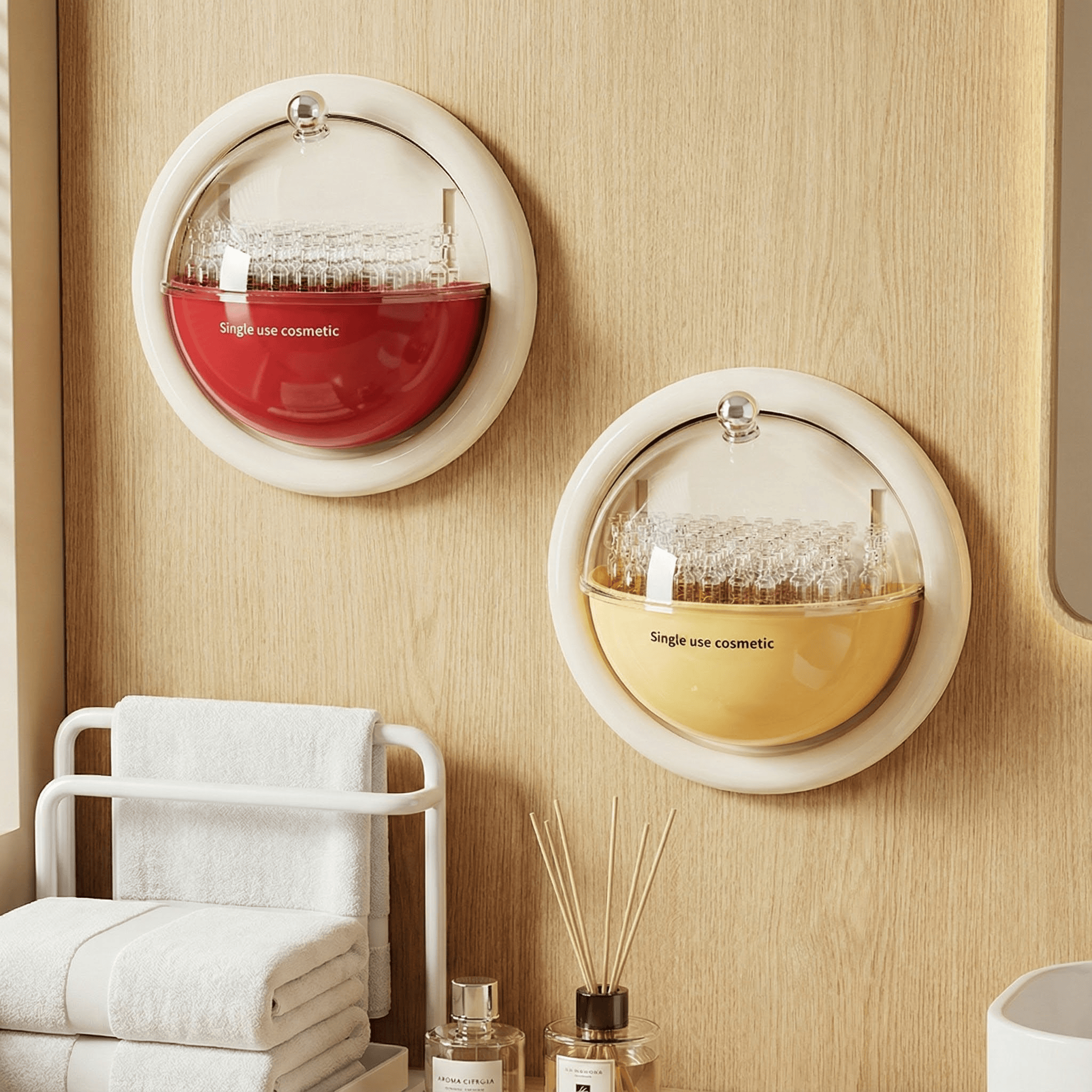 壁挂式次抛收纳盒透明塑料次抛物品分类收纳浴室台面整洁收纳盒子,收纳整理,壁式收纳盒,淘宝优惠券,粉丝福利购,淘宝优惠卷