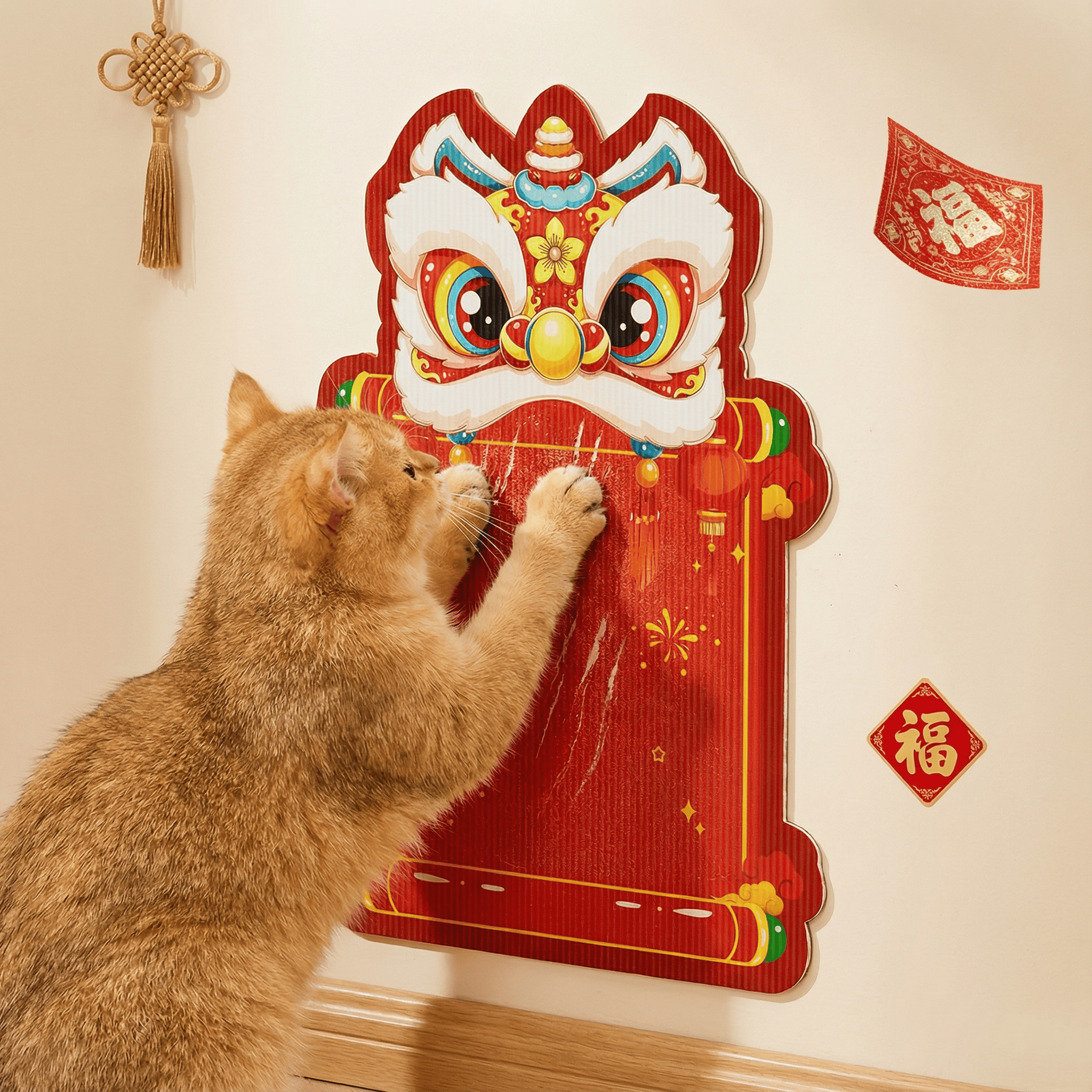 猫咪玩具新年喵心如意猫抓墙贴耐磨耐抓磨爪沙发保护贴猫玩具家用,宠物/宠物食品及用品,猫抓板,淘宝优惠券,粉丝福利购,淘宝优惠卷