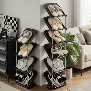简易鞋架家用免安装省空间多层放鞋宿舍收纳架子轻奢倾斜鞋柜家用