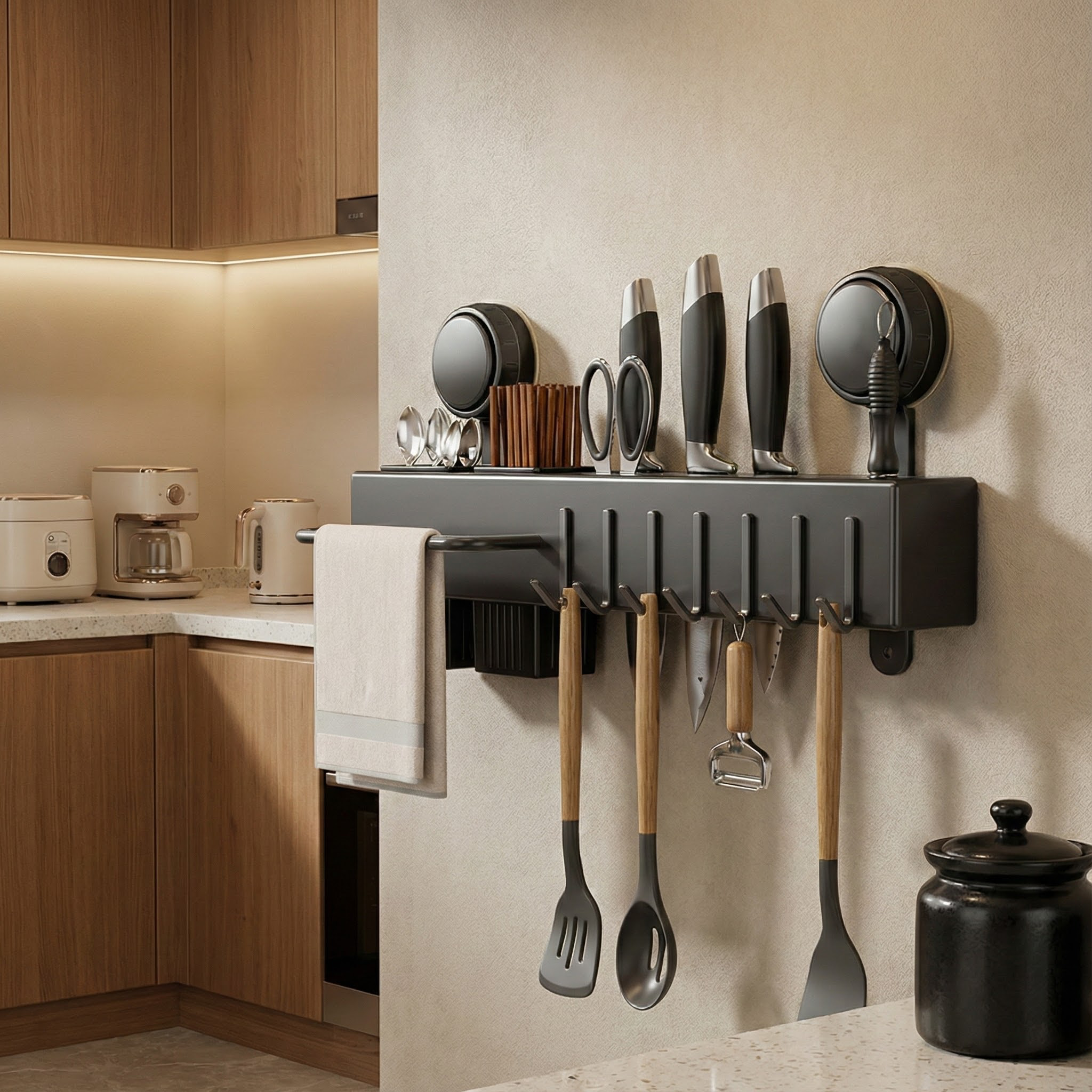 吸盘壁挂刀架置物架厨房多功能壁挂刀架家用免打孔刀筷子筒收纳架,厨房/烹饪用具,刀架,淘宝优惠券,粉丝福利购,淘宝优惠卷