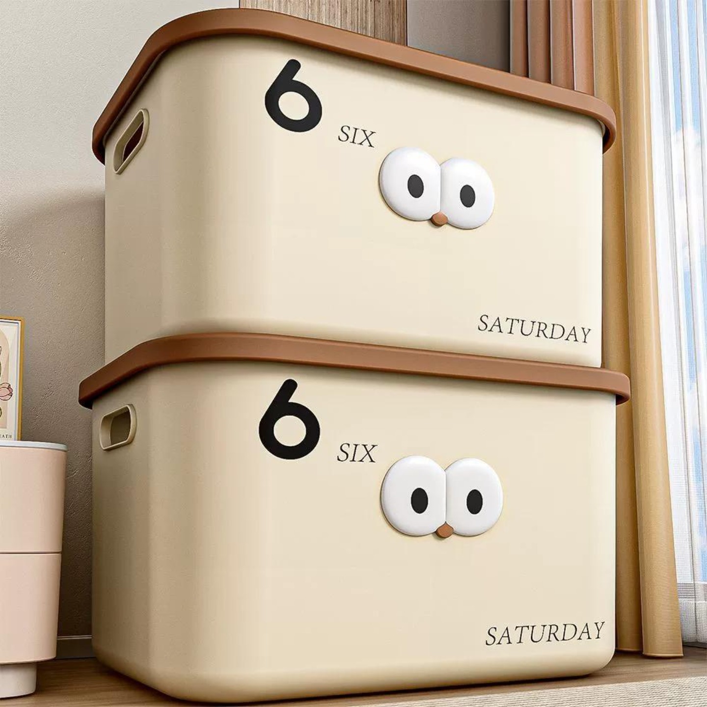 两个装巨无霸大容量收纳盒加厚