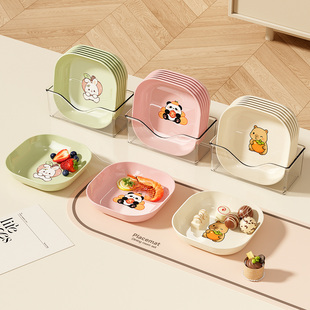 吐骨碟家用餐桌骨头盘碟子卡皮巴拉可爱小盘子食品级果盘零食盘子