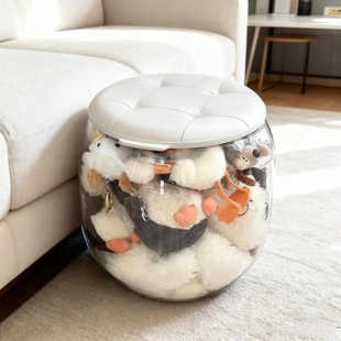 收纳凳儿童玩偶收纳箱毛绒玩具娃娃收纳桶大号储物凳可坐凳子家用