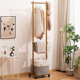 简易衣帽架落地衣架卧室立式 可移动挂衣架家用收纳简约出租屋衣柜