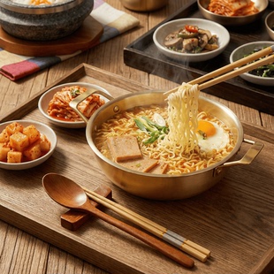 不锈钢泡面碗韩式拌饭双耳碗金色家用防烫防摔冷面拉面碗米酒家用