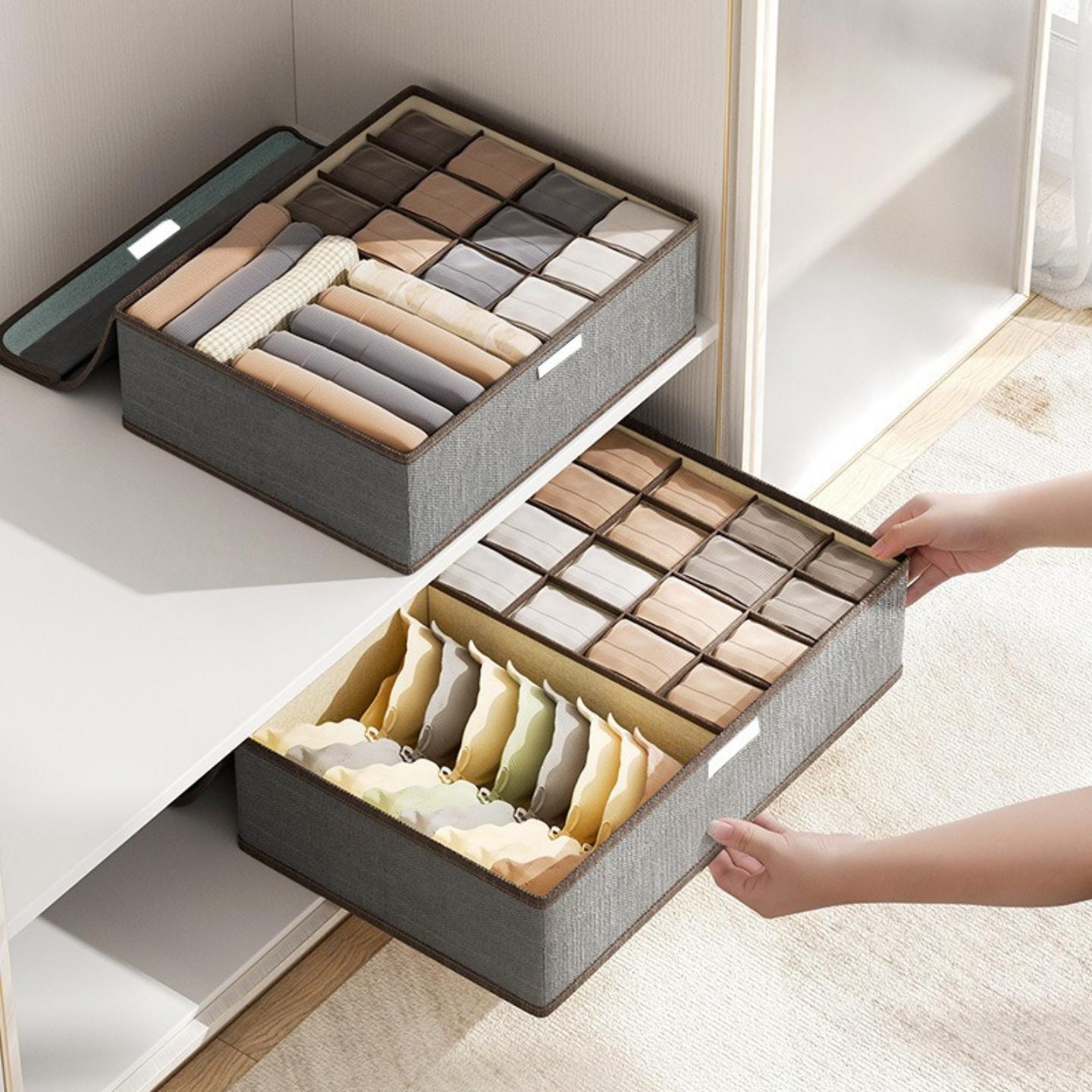 家用好物带盖大容量分格内衣