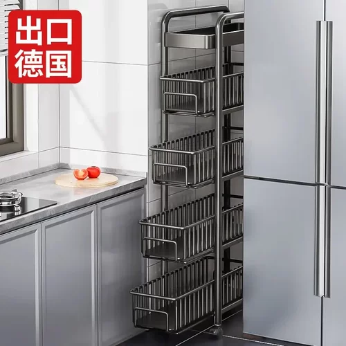 夹缝置物架厨房冰箱侧面窄缝隙