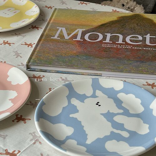 狗狗兔陶瓷餐盘甜品蛋糕盘