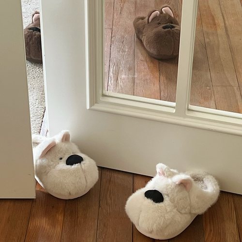 green house * 犬之岛小狗加厚毛绒保暖防滑家居鞋棉拖鞋