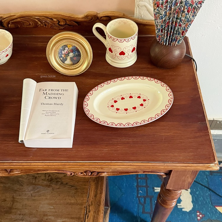 green house * 复古蛋糕红心草莓奶油陶瓷马克杯英式下午茶餐盘