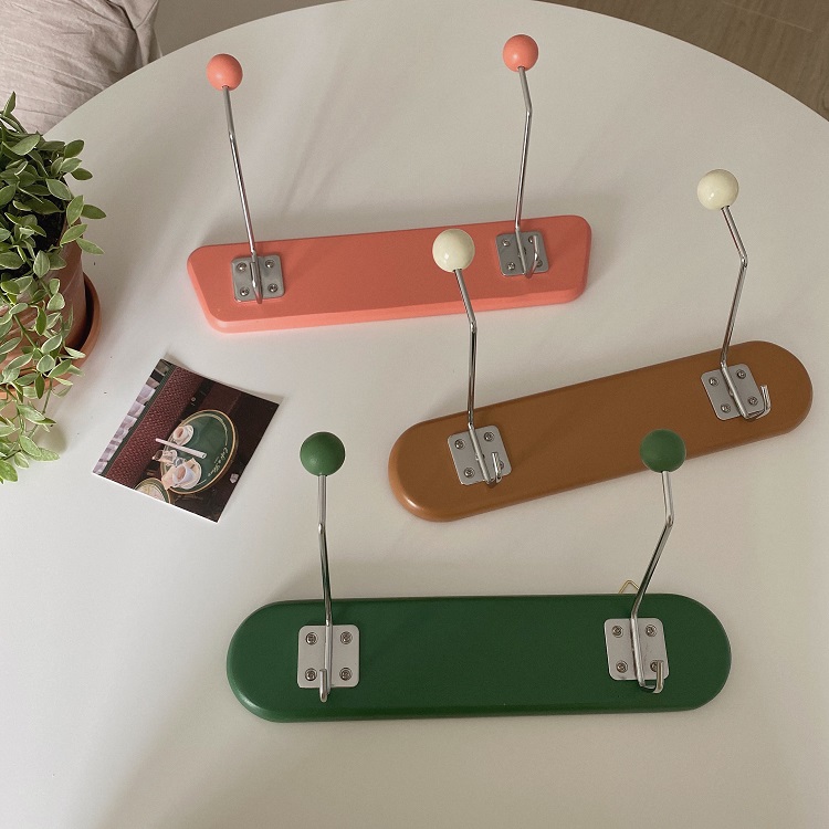 green韩国法式风圆球实木质衣架