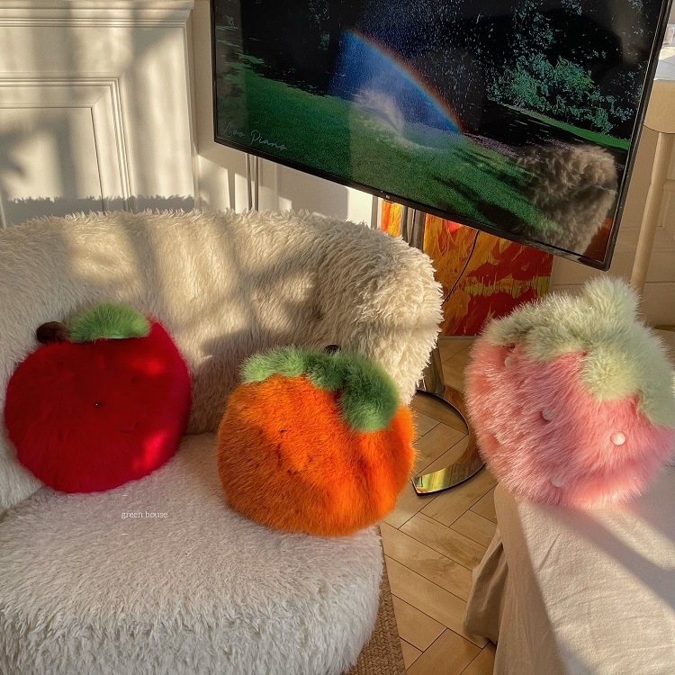 green house * 糯叽叽水果毛团草莓橙子苹果充电热水袋暖手宝