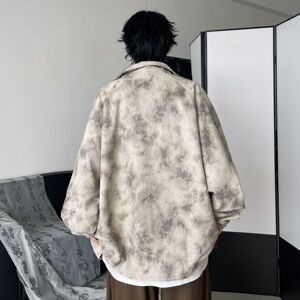 风男装新中式做旧港风大码夹克盘扣上衣外套 JK156 P85图片