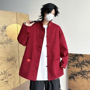 唐装男风古风青年中山装新中式男装毛呢夹克外套潮 NY268P125图片