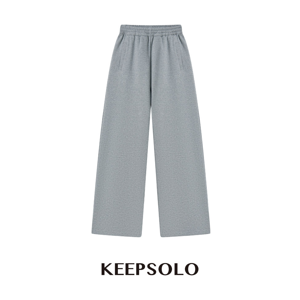 THEA买手店keepsolo 25秋冬懒人魔法直筒加绒抽绳卫裤品牌直发