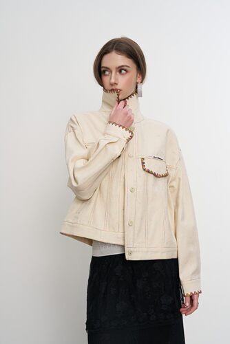 THEA买手店Aimme  sparrow25秋冬新款海马牛仔外套女齐思钧同款