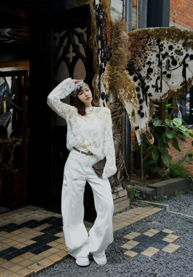 THEA买手店SENSEAWEEK25春新款气球破洞宽松牛仔裤