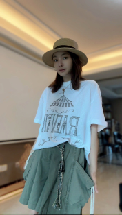 THEA买手店RAWVEIL25SS马戏团故事复古字体白色灰色印花短袖 宽松