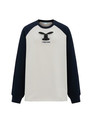 THEA买手店1TROP FORT25秋冬新款撞色插肩袖卫衣女休闲上衣