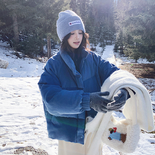 棉服冬季2025新款流行设计感小众时尚面包服小个子保暖羽绒服ins