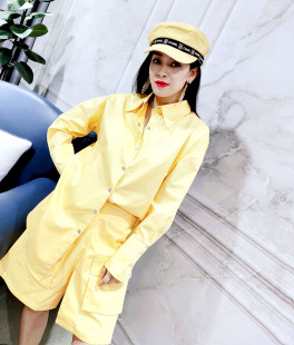 短裤 宽松休闲 时尚 潮款 裙两件套韩版 裤 衬衫 女长袖 套装 新款 夏季