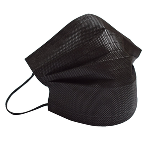 黑色一次性口罩三层加厚防尘透气单独包装男女防飞沫含熔喷过滤层