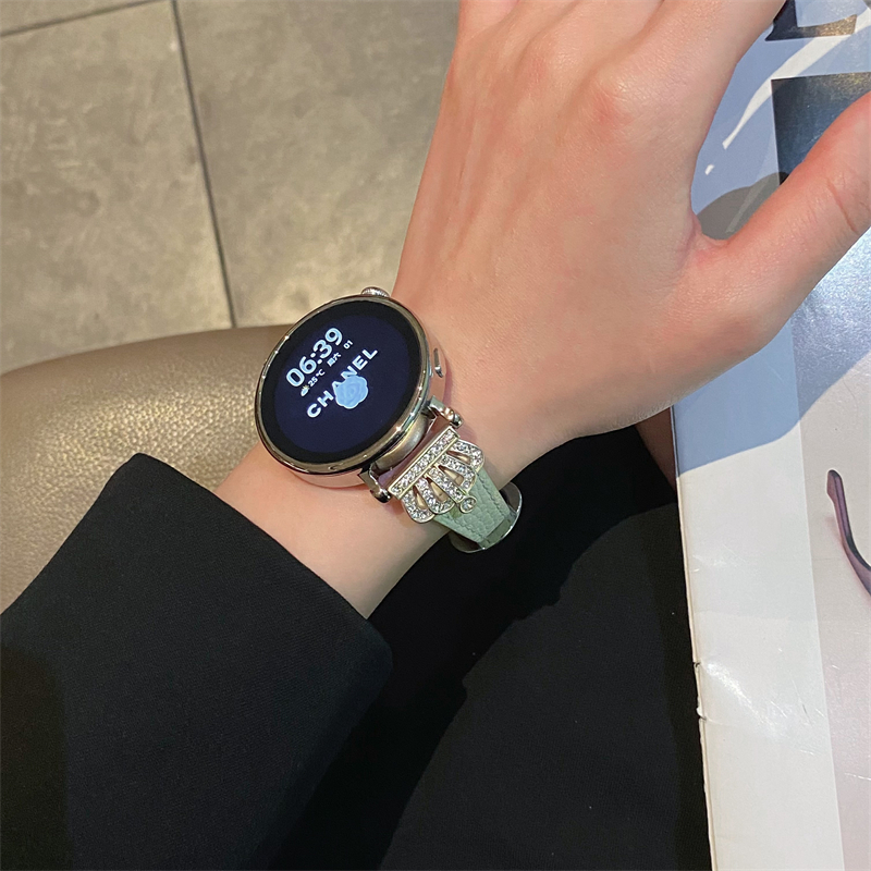 适用华为GT5/GT4手表表带真皮女款小蛮腰watchgt5pro皇冠腕带18mm