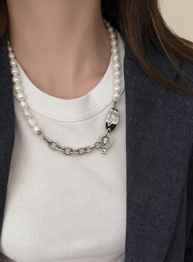 天然巴洛克珍珠星球链时尚短项链