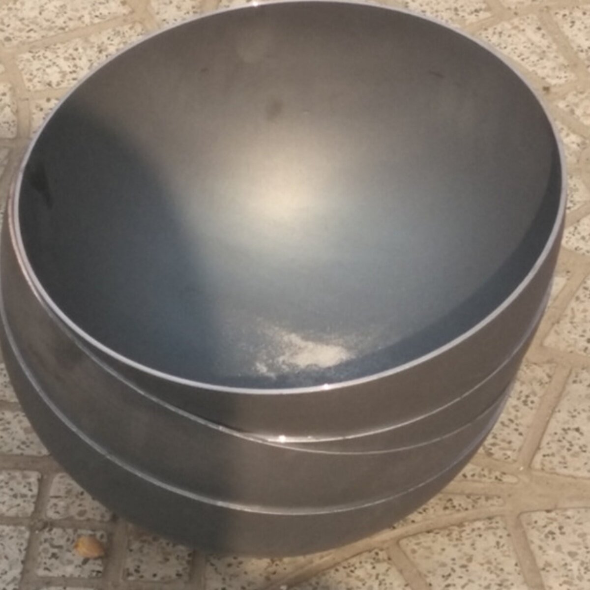 铁半球250mm厚3mm 空心半铁球 铁艺装饰护栏配件堵头半圆球形焊接