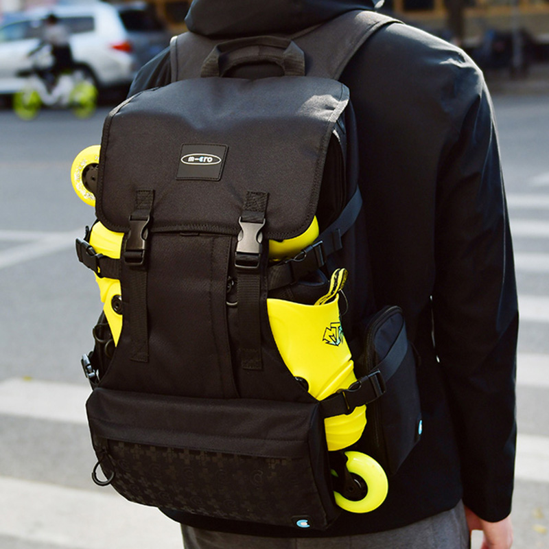 迈古m-cro双肩背包轮滑鞋分层