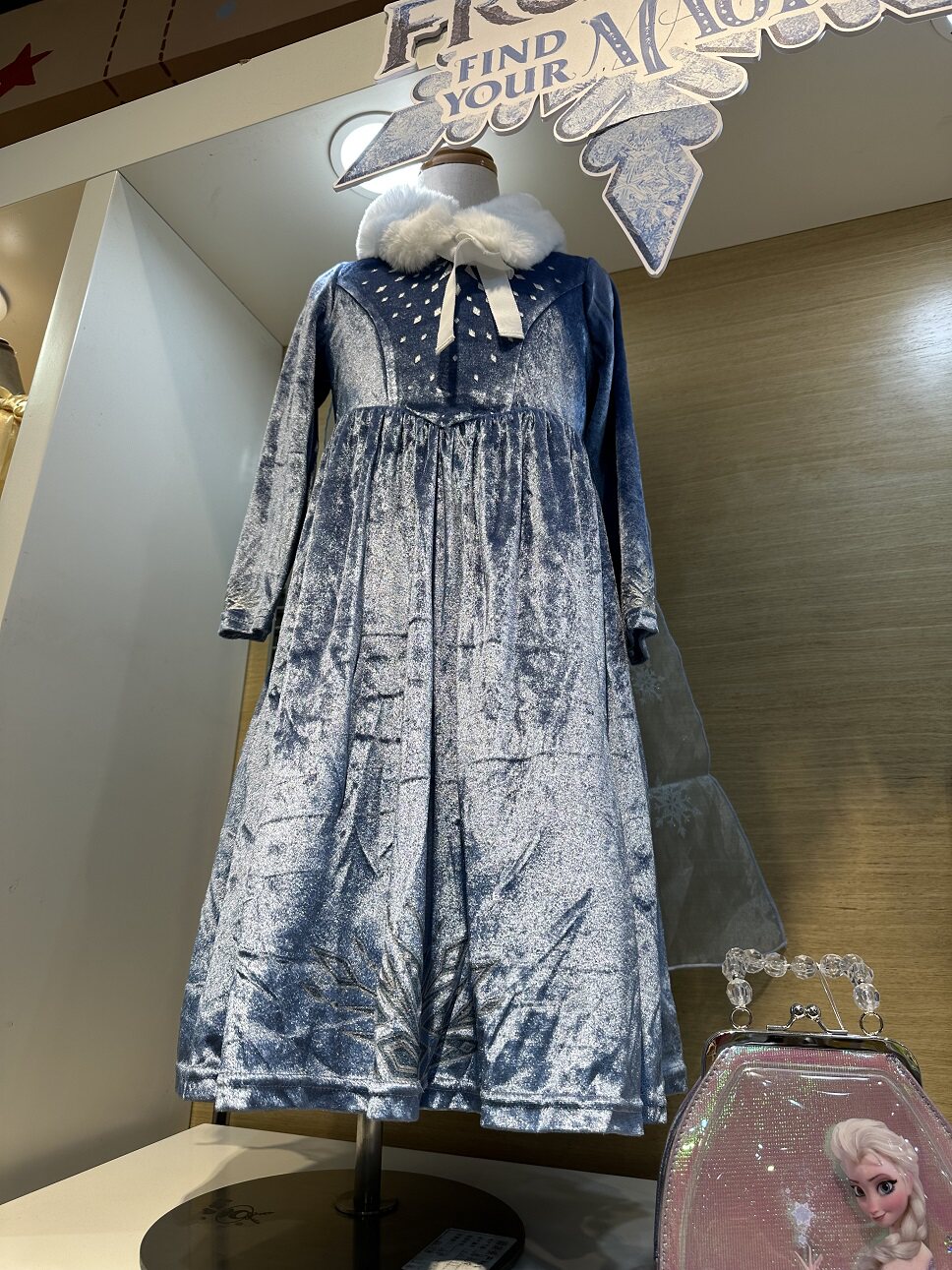 迪家女童春秋冬款丝绒公主裙爱莎