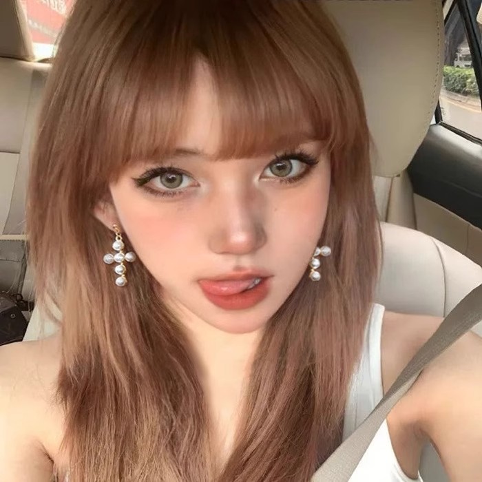 欧美简约金边珍珠十字架耳环ins复古设计感耳钉小众独特气质耳夹