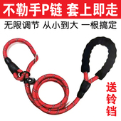 狗狗牵引绳不勒手遛狗绳P链小中大型犬金毛拉布拉多阿拉斯加萨摩