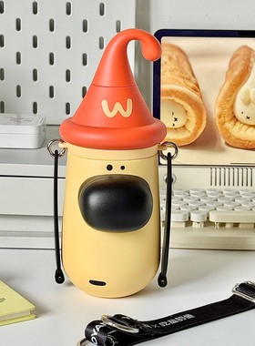 吃盐的鱼大鼻子狗有颜水杯小狗保温杯高颜值女生316吸管可爱杯子