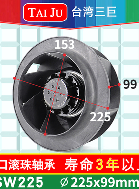 【TAIJU 台湾三巨】SW225HA2涡流风机220V伺服电机空气净化器风扇