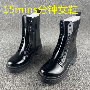 亏本断码处理时尚百搭欧美风马丁靴女秋冬新款圆头侧拉链低跟