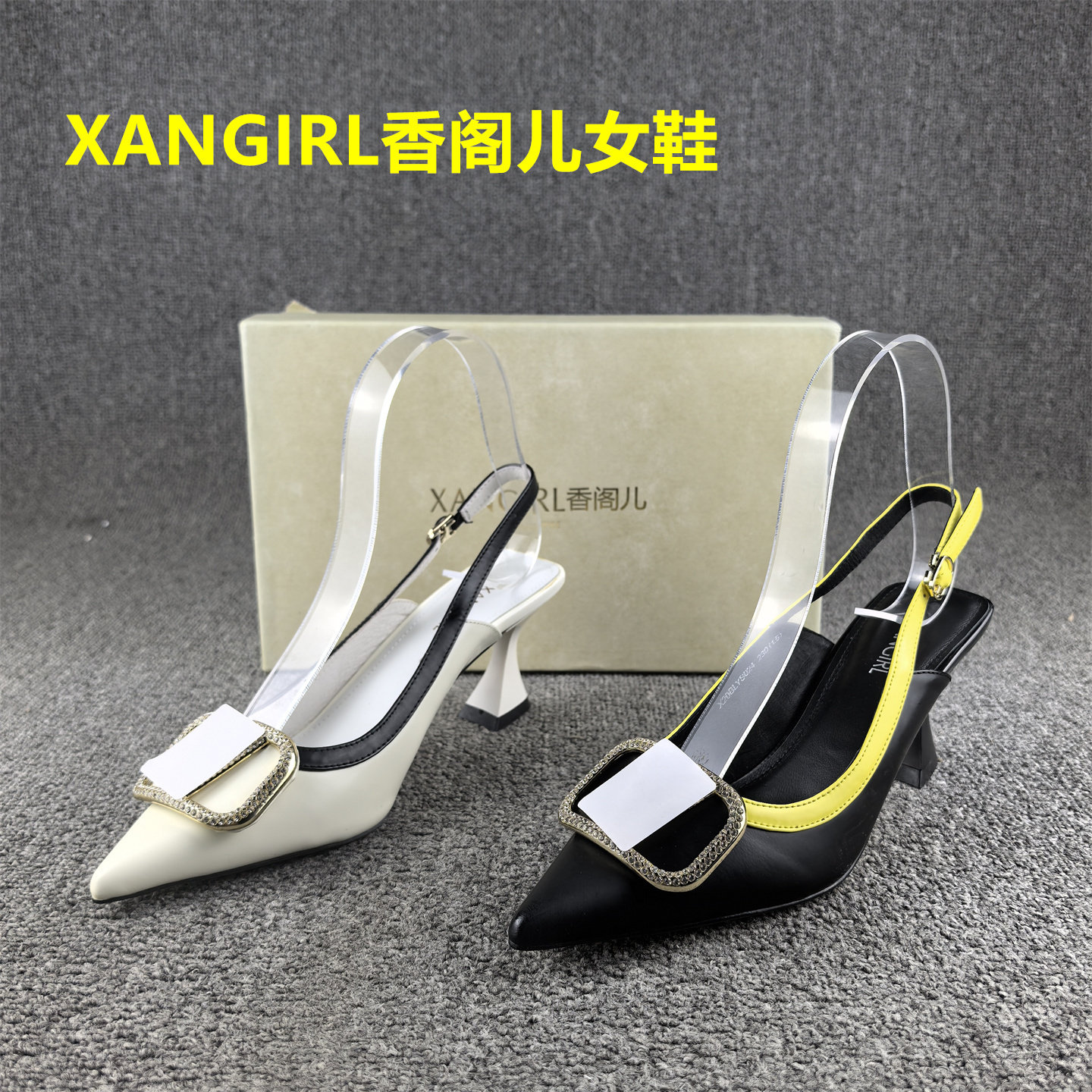 断码清仓处理头层牛皮包头凉鞋女夏季新款高跟一字搭扣女凉鞋真皮