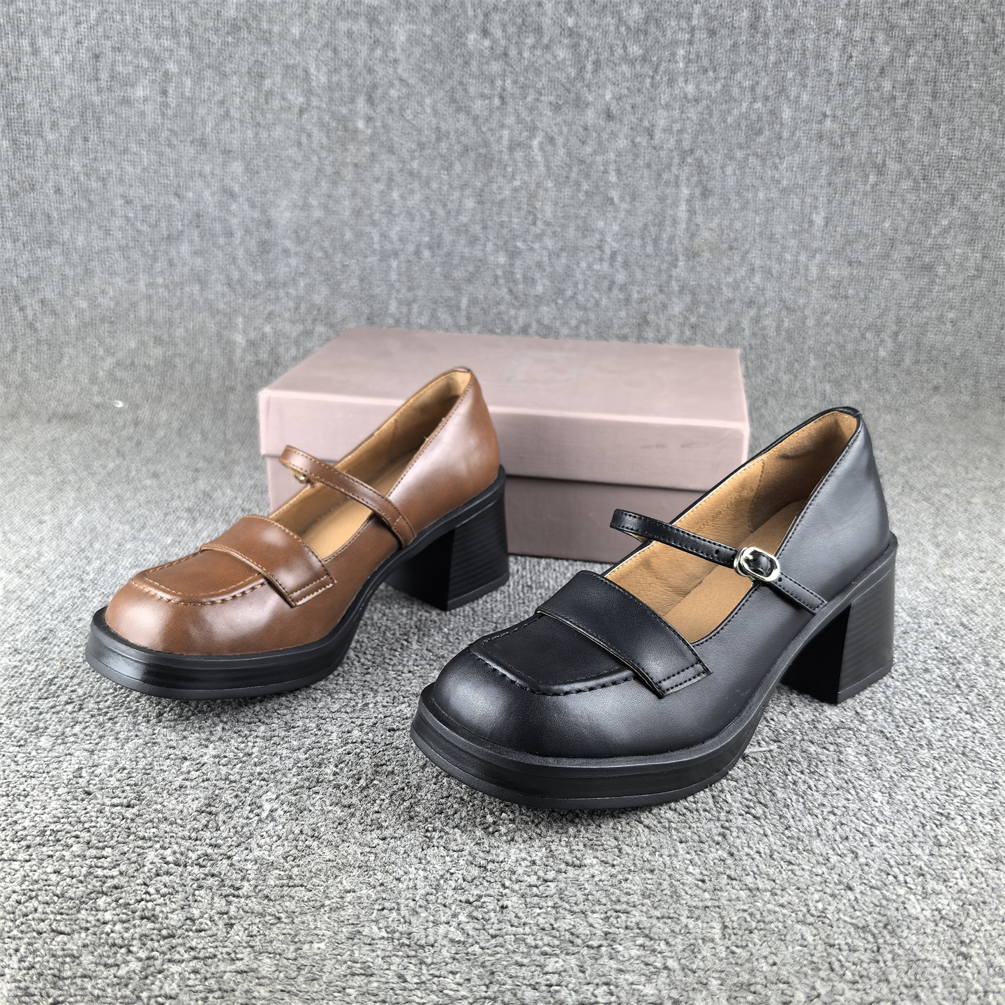 断码处理时尚复古风手工女鞋牛皮春秋季圆头浅口真皮玛丽珍单鞋女